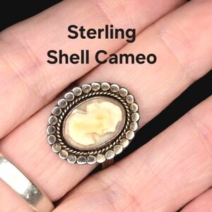 Vtg Sterling Cameo Ring